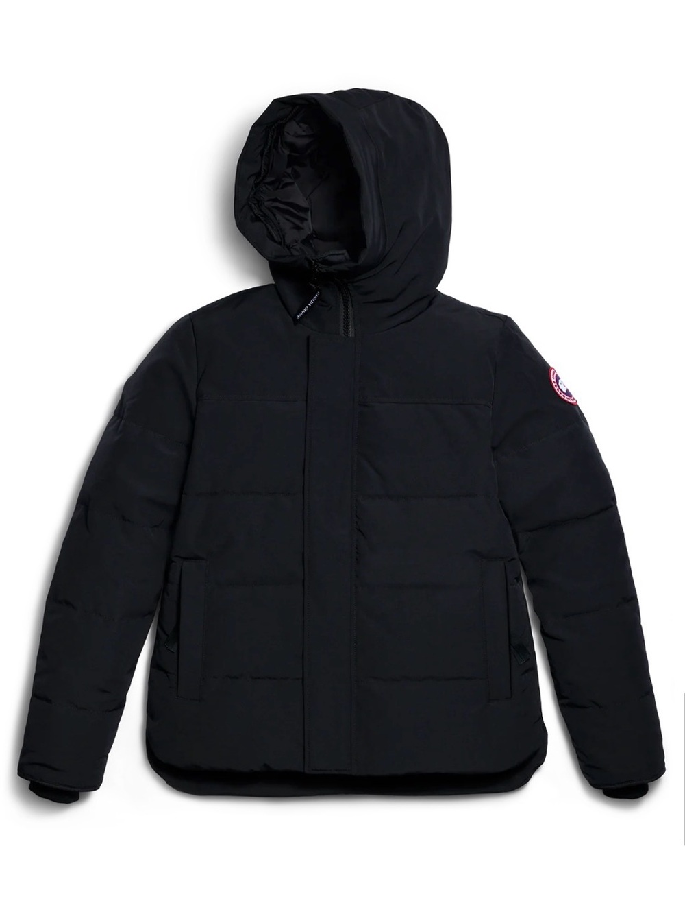Canada Goose Black Hooded Men's Hip Length Slim Fit Jacket - (MEDIUM)